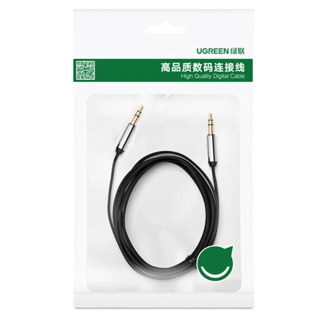 Кабель Ugreen Mini Jack 3.5mm to Mini Jack 3.5mm 1m Black (6957303817337)