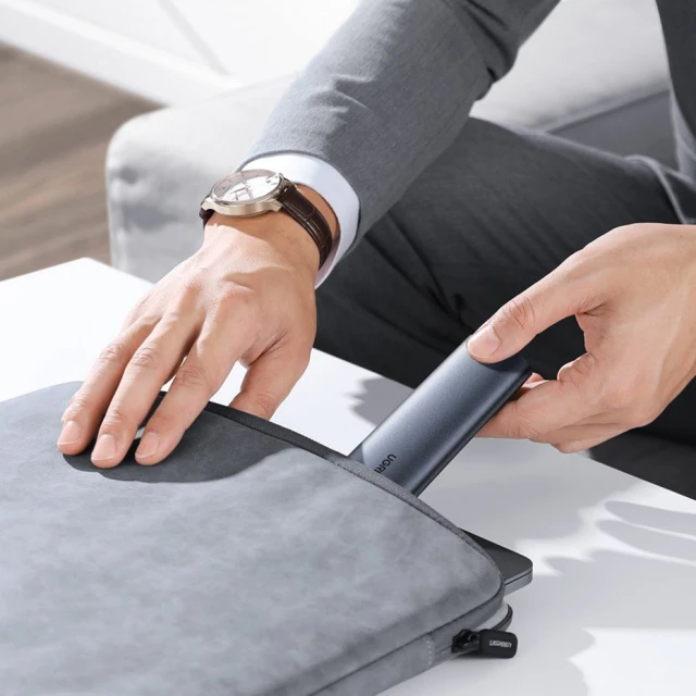 Отсек для твердотельного накопителя Ugreen SSD Bay USB 3.2 Gen 2 Drive (SuperSpeed USB 10 Gbps) + USB Type-C Cable 0.5m Gray (UGR1368GRY)