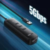 USB-хаб Ugreen 4-in-1 USB HUB 4x USB-A PD DC Black (UGR1327BLK)