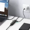 USB-хаб Ugreen 4-in-1 USB HUB 4x USB-A PD DC Black (UGR1327BLK)