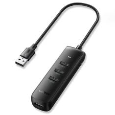USB-хаб Ugreen 4-in-1 USB HUB 4x USB-A PD DC Black (UGR1327BLK)