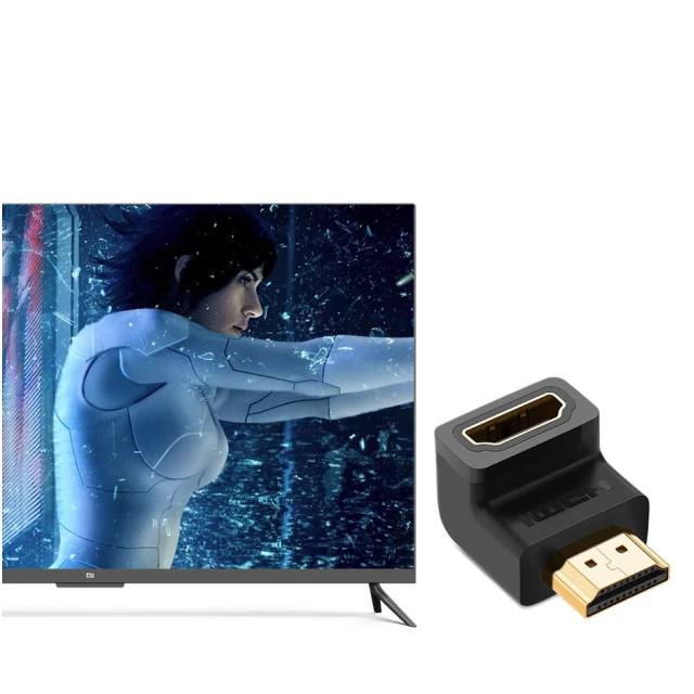Адаптер Ugreen HDMI Bottom Right Angle Connector Black (6957303821099)