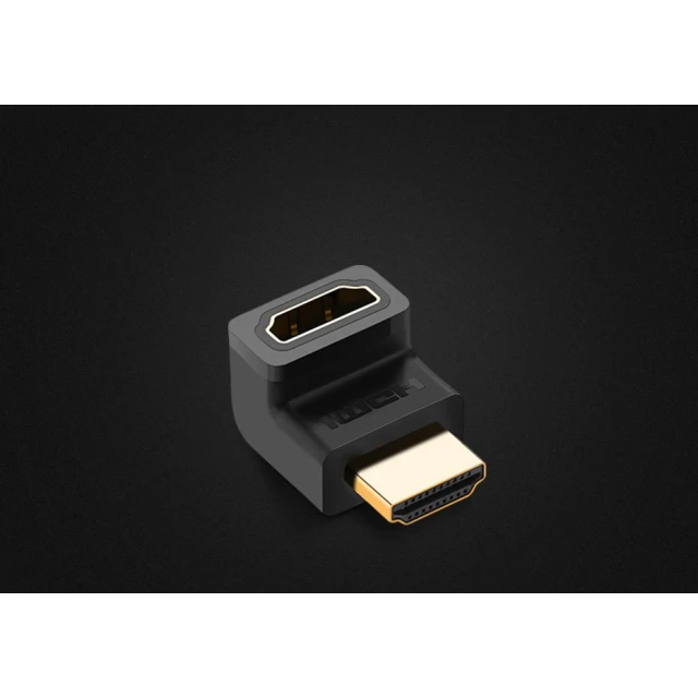 Адаптер Ugreen HDMI Bottom Right Angle Connector Black (6957303821099)