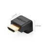 Адаптер Ugreen HDMI Bottom Right Angle Connector Black (6957303821099)