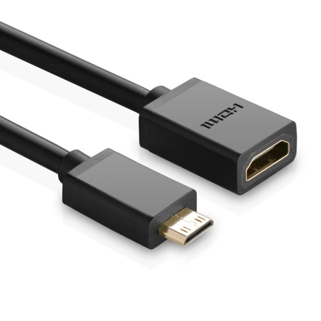 Адаптер Ugreen HDMI to Mini HDMI 4K 60Hz Ethernet HEC ARC 22cm Black (6957303821372)