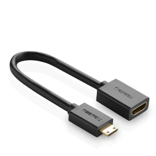 Адаптер Ugreen HDMI to Mini HDMI 4K 60Hz Ethernet HEC ARC 22cm Black (6957303821372)