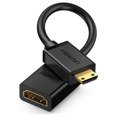 Адаптер Ugreen HDMI to Mini HDMI 4K 60Hz Ethernet HEC ARC 22cm Black (6957303821372)