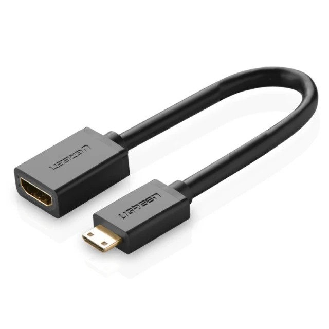 Адаптер Ugreen HDMI to Mini HDMI 4K 60Hz Ethernet HEC ARC 22cm Black (6957303821372)