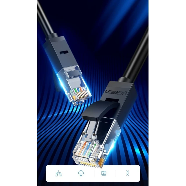 Патчкорд Ugreen Ethernet RJ45 Cat 6 UTP 1000Mbps 20m Black (UGR673BLK)