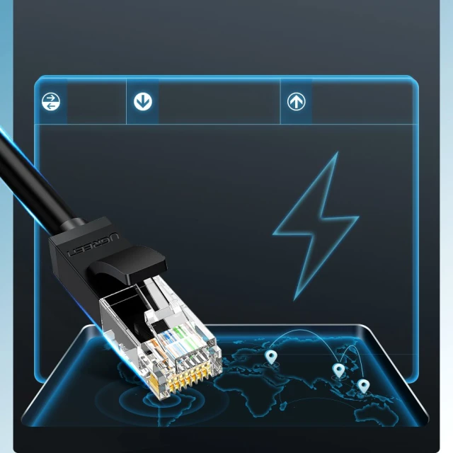 Патчкорд Ugreen Ethernet RJ45 Cat 6 UTP 1000Mbps 20m Black (UGR673BLK)