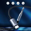 Кабель Ugreen AUX Stereo Audio Cable 3.5mm Mini Jack to USB Type-C 1m Black (UGR1190BLK)