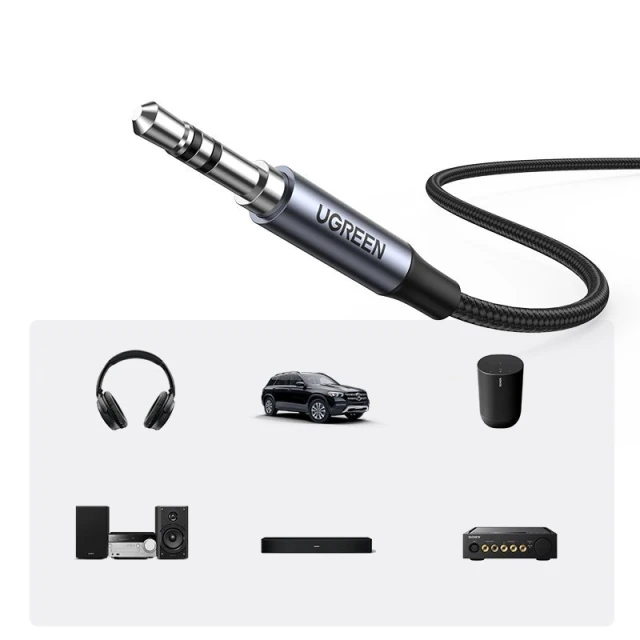 Кабель Ugreen AUX Stereo Audio Cable 3.5mm Mini Jack to USB Type-C 1m Black (UGR1190BLK)
