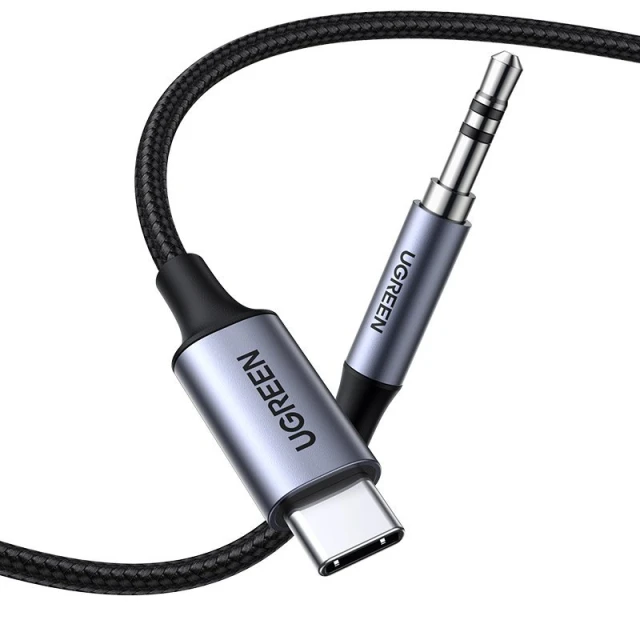 Кабель Ugreen AUX Stereo Audio Cable 3.5mm Mini Jack to USB Type-C 1m Black (UGR1190BLK)