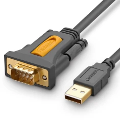 Кабель-адаптер Ugreen USB-A to DB9 RS-232 1.5m Grey (6957303822119)