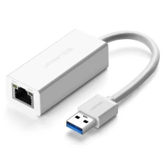 Мережевий адаптер Ugreen CR111 USB 3.0 to RJ45 Білий (20255)