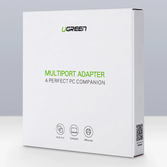 Адаптер мережевий Ugreen 20265 USB-A / RJ45 1000 Mbps HUB 3x USB 3.0 Black (20265-ugreen)
