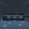 Адаптер мережевий Ugreen 20265 USB-A / RJ45 1000 Mbps HUB 3x USB 3.0 Black (20265-ugreen)