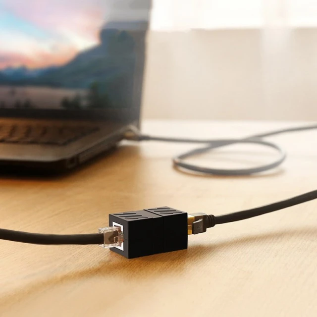 Мережевий роз'єм Ugreen Ethernet RJ45 10Gbps Black (6957303823901)