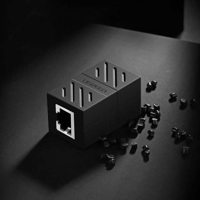 Мережевий роз'єм Ugreen Ethernet RJ45 10Gbps Black (6957303823901)