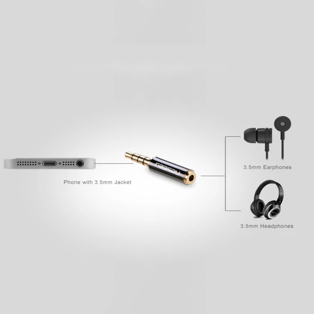 Аудіоадаптер Ugreen Mini Jack 3.5mm to Mini Jack 2.5mm (20502) Black (6957303825028)