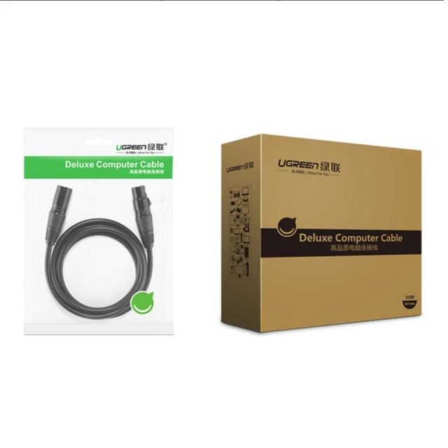 Кабель Ugreen Microphone XLR to XLR 10m Black (UGR507BLK)
