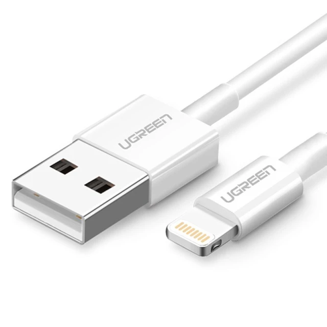Кабель Ugreen USB-A to Lightning 2.4A 1m White (UGR272WHT)