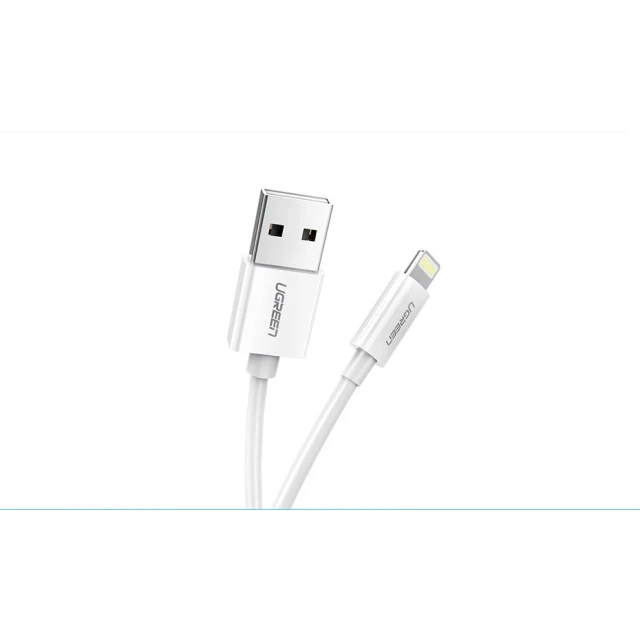 Кабель Ugreen USB-A to Lightning 2.4A 2m White (UGR274WHT)