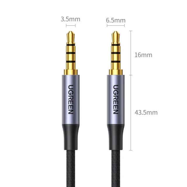 Кабель Ugreen AUX Mini Jack 3.5mm to 3.5mm Mini Jack 2m Black (UGR1187BLK)