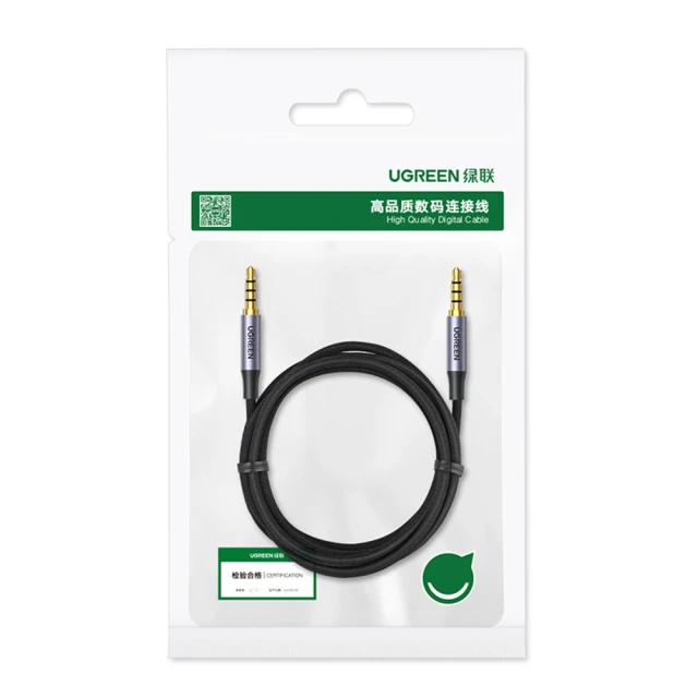 Кабель Ugreen AUX Mini Jack 3.5mm to 3.5mm Mini Jack 3m Black (UGR1186BLK)