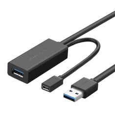 Кабель Ugreen US175 USB 3.0 удлинитель Micro USB 5m Черный (20826)