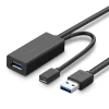 Подовжувач Ugreen USB-A 3.2 Gen 1 (USB-A 3.0/USB-A 3.1 Gen 1) 10m Black (UGR1281BLK)