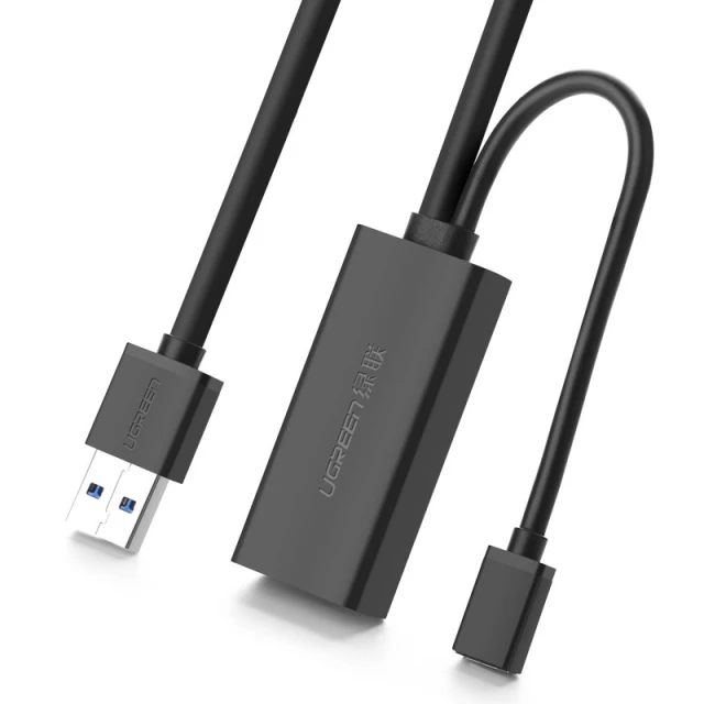 Подовжувач Ugreen USB-A 3.2 Gen 1 (USB-A 3.0/USB-A 3.1 Gen 1) 10m Black (UGR1281BLK)