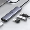 USB-хаб Ugreen HUB USB Type-C 4x USB-А Silver (UGR1075GRY)