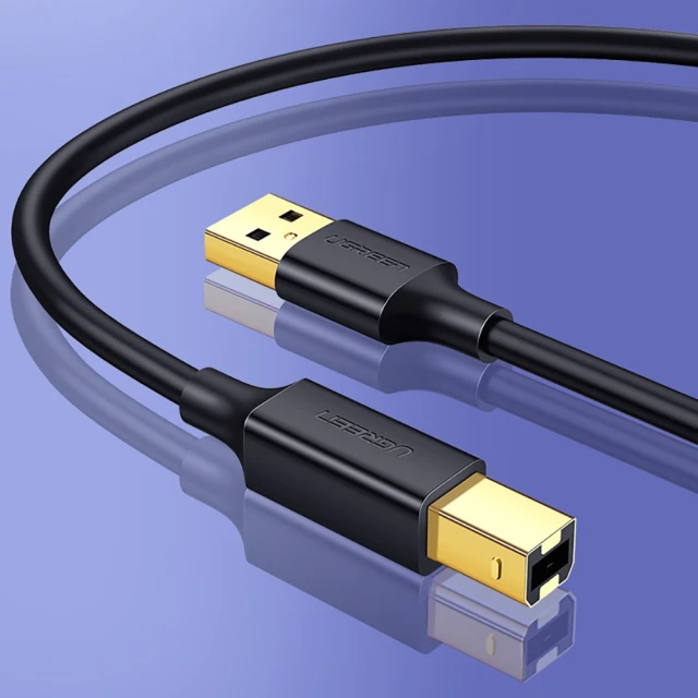 Кабель Ugreen USB Type-B to USB-A 2.0 480Mbps 1m Black (6957303828463)