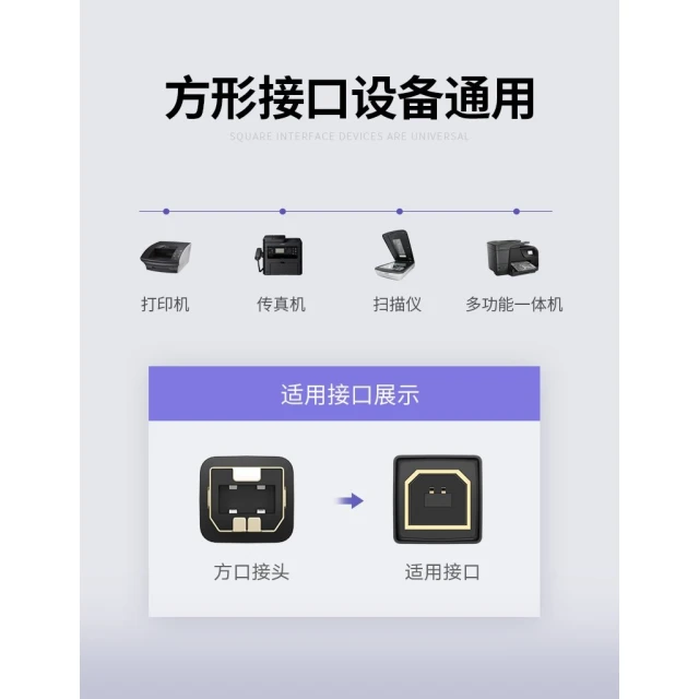 Кабель Ugreen USB Type-B to USB-A 2.0 480Mbps 2m Black (6957303828470)