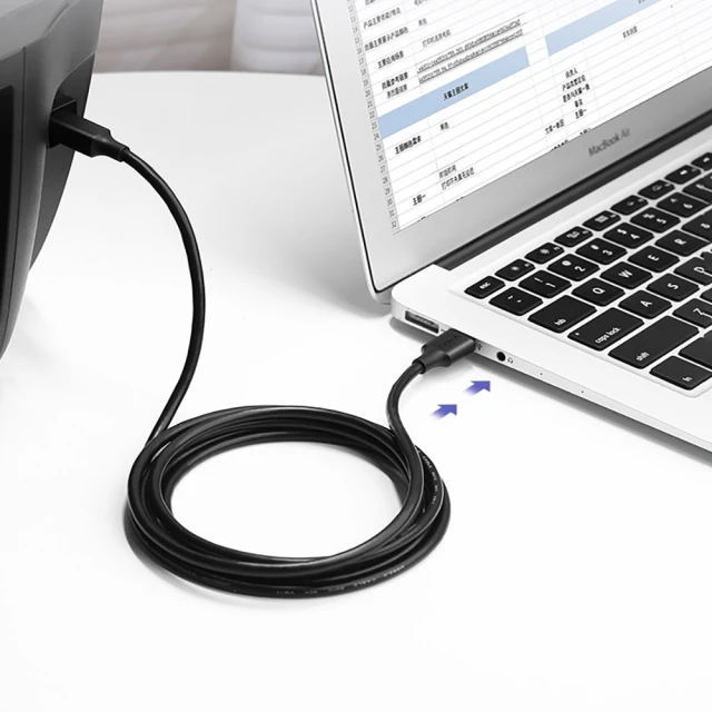 Кабель Ugreen USB Type-B to USB-A 2.0 480Mbps 2m Black (6957303828470)