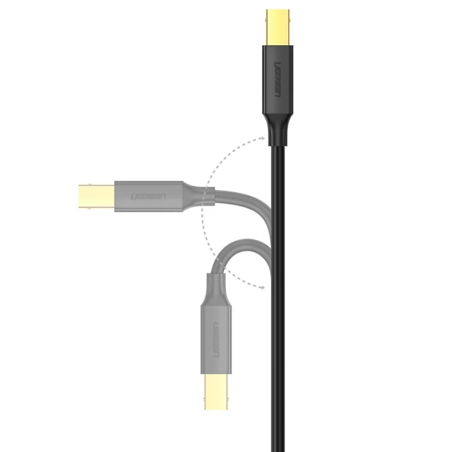 Кабель Ugreen USB Type-B to USB-A 2.0 480Mbps 2m Black (6957303828470)