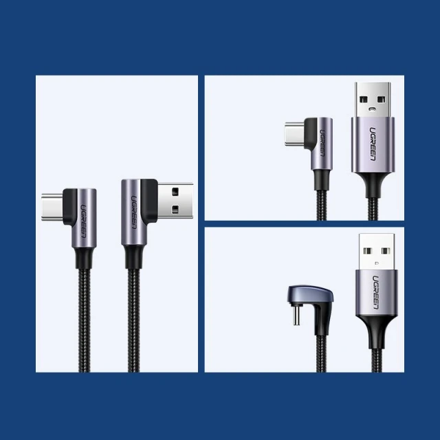 Кабель Ugreen Quick Charge USB-A to USB Type-C 3A 0.5m Gray (6957303828555)