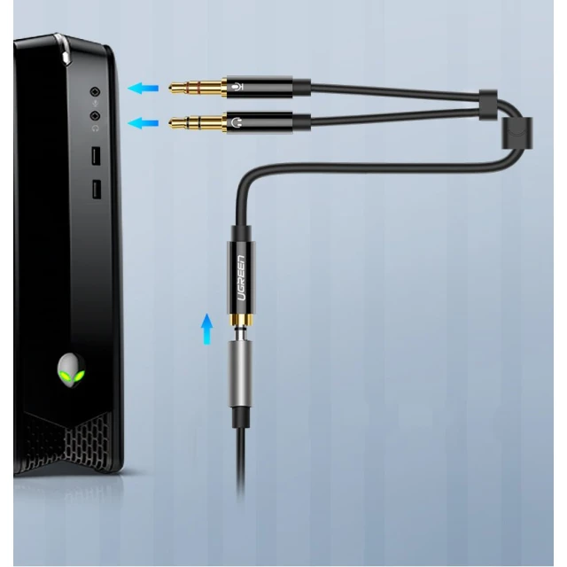 Кабель Ugreen 3.5mm Mini Jack to 2x 3.5mm Mini Jack Black (UGR233)