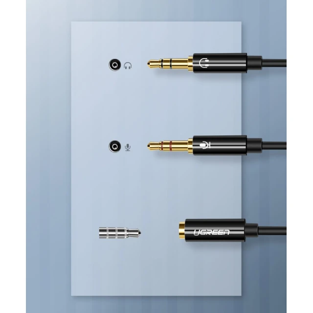 Кабель Ugreen 3.5mm Mini Jack to 2x 3.5mm Mini Jack Black (UGR233)