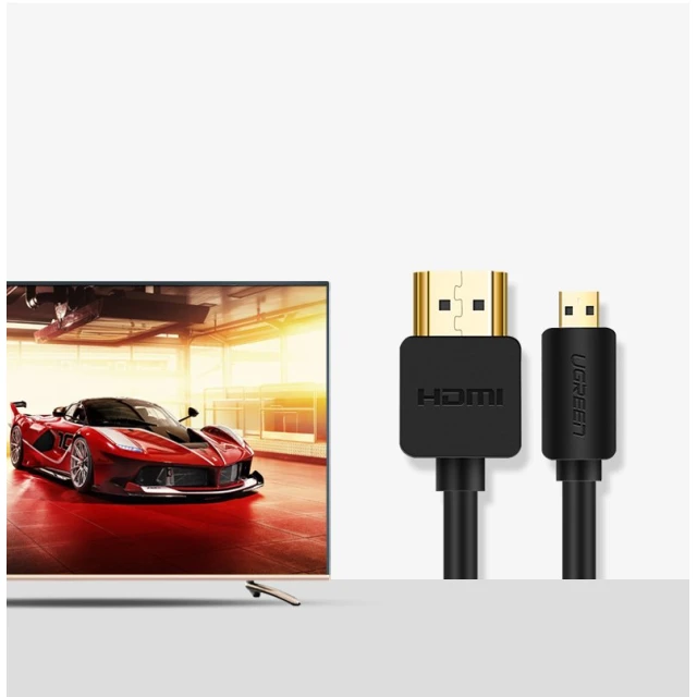 Кабель Ugreen HDMI to micro HDMI 19pin 2.0v 4K 60Hz 30AWG 1.5m Black (UGR568)