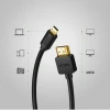 Кабель Ugreen HDMI to micro HDMI 19pin 2.0v 4K 60Hz 30AWG 1.5m Black (UGR568)