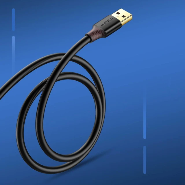 Кабель-подовжувач Ugreen USB-A to USB-A 0.5m Black (6957303831258)
