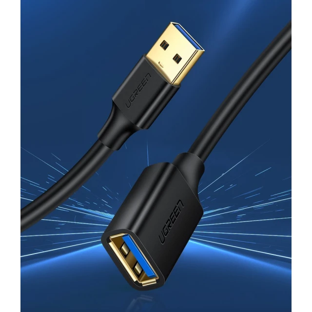 Адаптер Ugreen USB-A 3.0 to USB-A 3.0 3m Black (UGR059BLK)