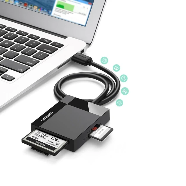 Адаптер Ugreen Card Reader USB 3.0 SD/micro SD/CF/MS Black (UGR563)
