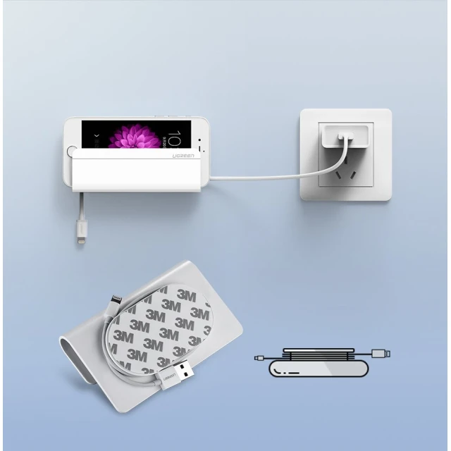 Підставка Ugreen Wall Mount Smartphone Stand for Charging White (UGR677WHT)