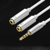 Кабель Ugreen Mini Jack 3.5mm to 2x Mini Jack 3.5mm (Microphone/Stereo Output) 0.2m Black (6957303836208)