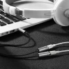 Кабель Ugreen Mini Jack 3.5mm to 2x Mini Jack 3.5mm (Microphone/Stereo Output) 0.2m Black (6957303836208)