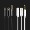 Кабель Ugreen Mini Jack 3.5mm to 2x Mini Jack 3.5mm (Microphone/Stereo Output) 0.2m Black (6957303836208)