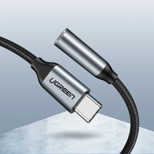 Адаптер Ugreen 3.5mm Mini Jack to USB Type-C 10cm Gray (6957303836321)
